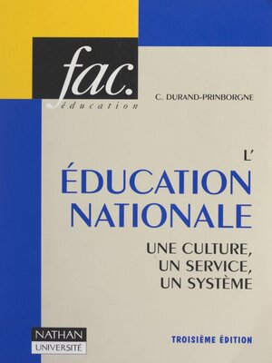 cover image of L'Éducation Nationale